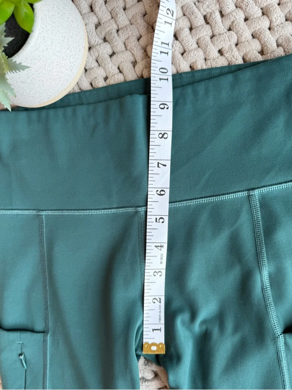 Athleta | Women’s All In Zippered Pocket 7/8 Leggings Teal | Small